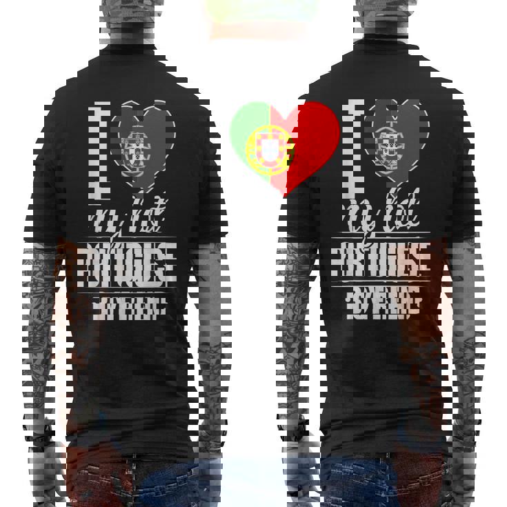 I Love My Hot Portuguese Boyfriend Portugal Camiseta Hombre Estampado Espalda