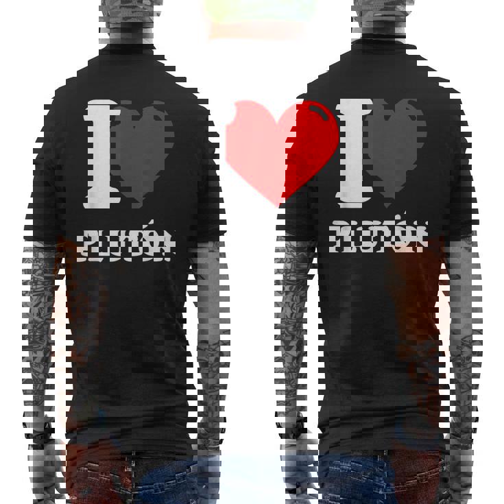 I Love Plutón Camiseta Hombre Estampado Espalda