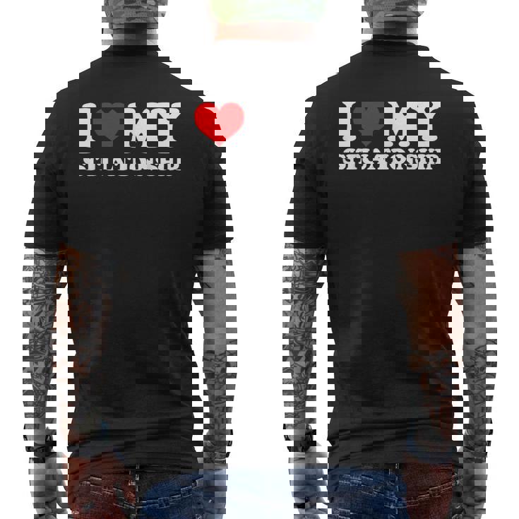 I Love My Situationship I Heart My Situationship Retro Men's T-shirt Back Print