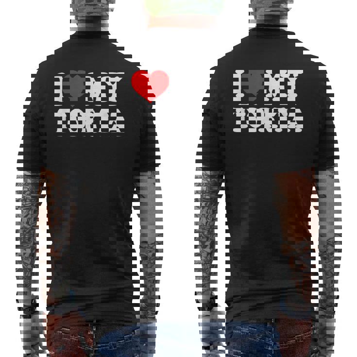 I Love My Torta Men's Back Print T-Shirt
