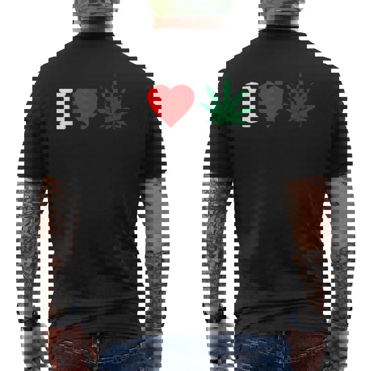 I Love Weed Camiseta Hombre Estampado Espalda
