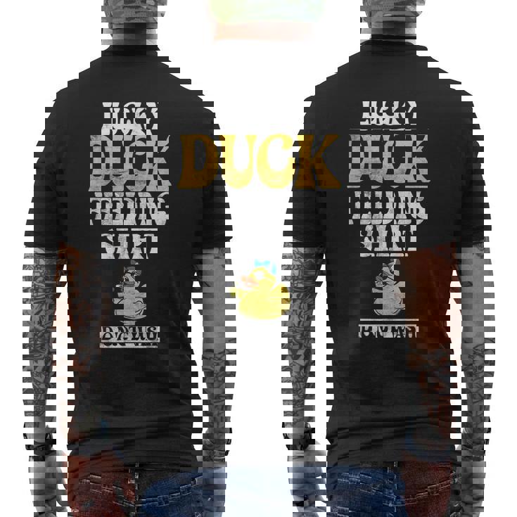 Lucky Duck Feeding Shirt Men's Back Print T-Shirt