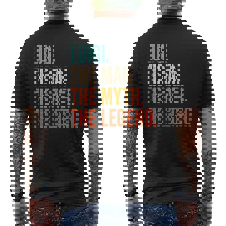 Luigi The Man The Myth The Legend First Name Luigi Men's T-shirt Back Print