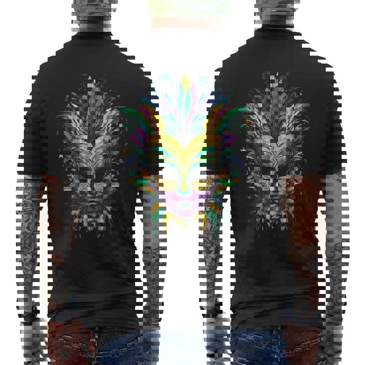 Masque De Mardi Gras New Orleans Nola Louisiana Outfit Carnaval T-shirt imprimé au dos