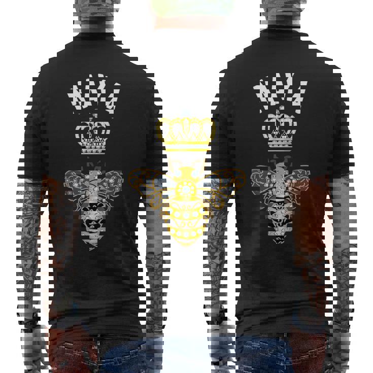 Maya Name Maya Regalos De Cumpleaños Reina Corona Abeja Maya Camiseta Hombre Estampado Espalda