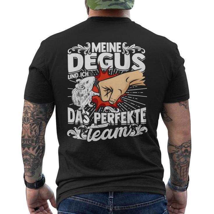 Meine Degus And Ich Das Perfekte Team Shrauchrat Degu T-Shirt mit Rückendruck