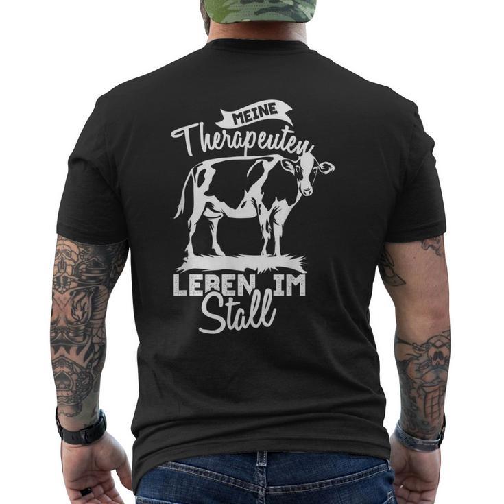 Meine Therapeuten Leben Im Stall Livebreeding Cows T-Shirt mit Rückendruck