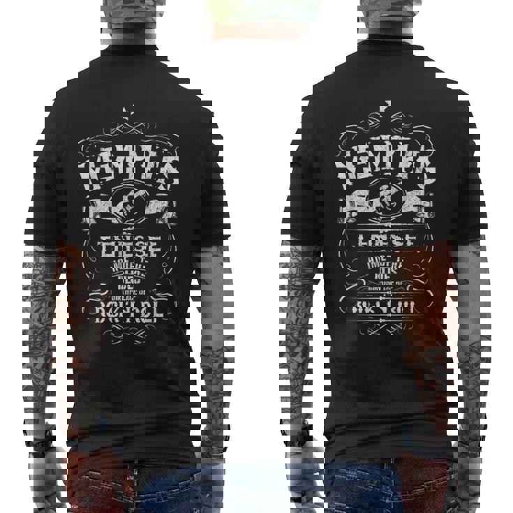 Memphis Tennessee Blues Country Music Guitarraintage Camiseta Hombre Estampado Espalda