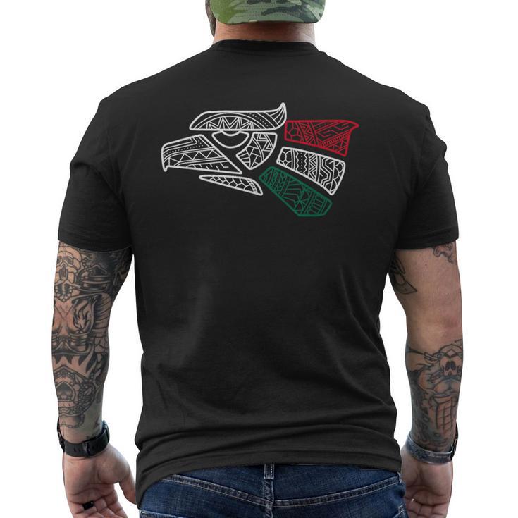 Mexican Flag Mexican Eagle Aztec Style Hecho En Mexico T-Shirt mit Rückendruck