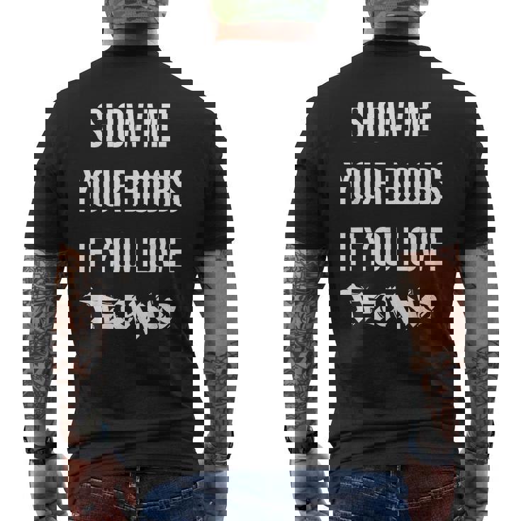 Montrez-Moios Seins Sious Aimez La Techno Drôle Musique Rave T-shirt imprimé au dos