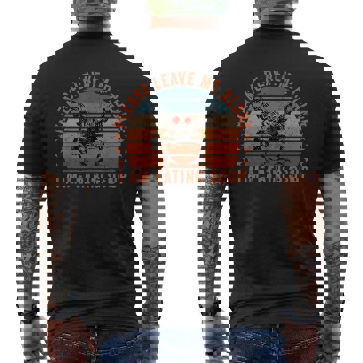 Mothman Eating Soup Please Leave Me Alone I Am Eating Soup Men's T-shirt Back Print