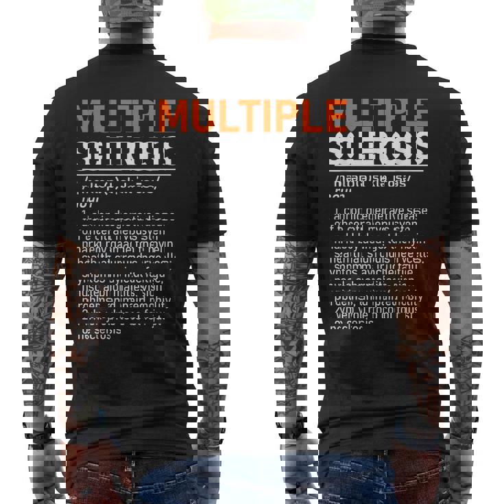 Multiple Sclerosis Awareness Ms Definition Warrior Support Camiseta Hombre Estampado Espalda