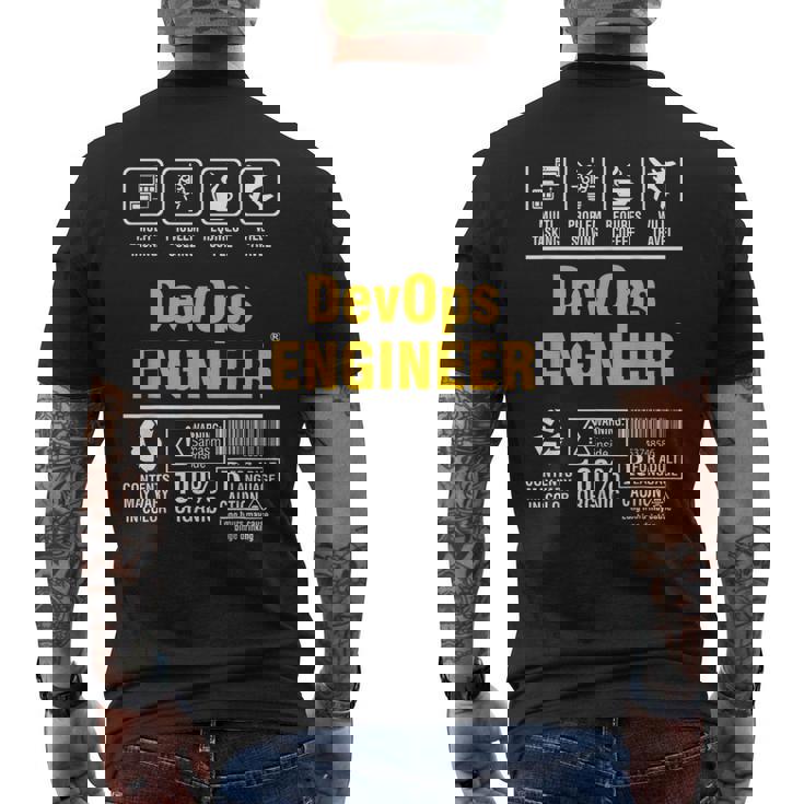 Multitarea Caféiajes Amante Orgulloso Geeky Devops Ingeniero Camiseta Hombre Estampado Espalda