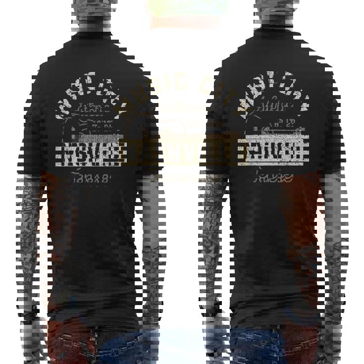 Music City Nashville Tennessee- Ciudad De La Música De Nashville Camiseta Hombre Estampado Espalda