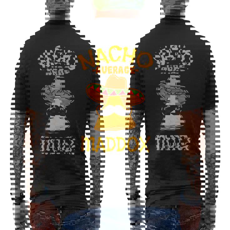 Nacho Average Maddox Personalized Name Taco Men's Back Print T-Shirt