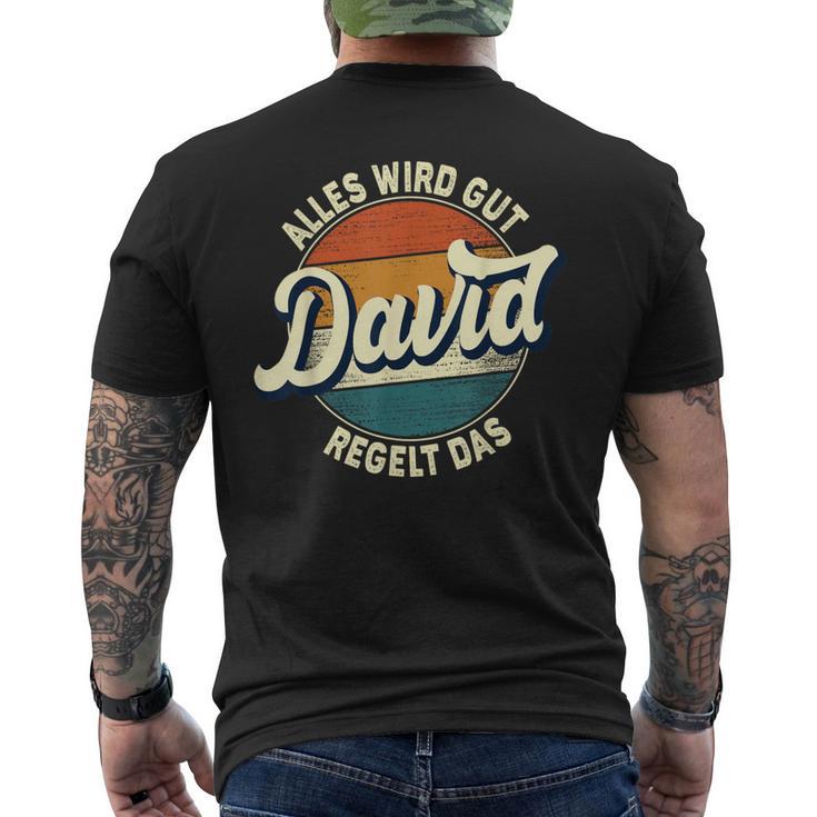 Name David Alles Wird Gut David Regelt Das S T-Shirt mit Rückendruck