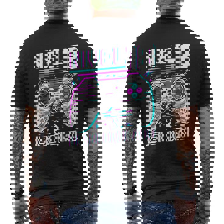 Nivel 18 Desbloqueado Cumpleaños 18 Años Camiseta Hombre Estampado Espalda