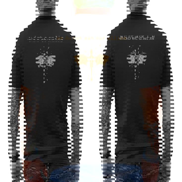 We Do Not Eat Our Allies Dragon Rider 4Th Wing Book Bookish Men's T-shirt Back Print