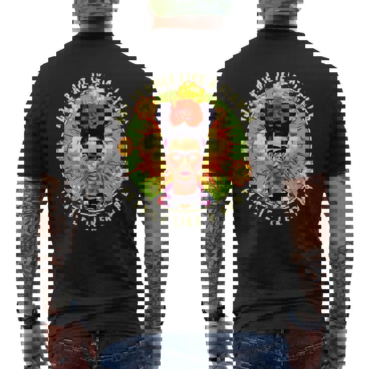 Not Fragile Like A Flower Fragile Like A Bomb Mexican Quote Men's Back Print T-Shirt