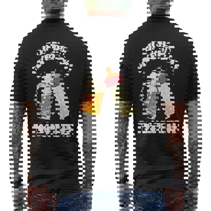 Nuestro Primer Día Del Padre Juntos Botella Cerveza Artesanal Camiseta Hombre Estampado Espalda