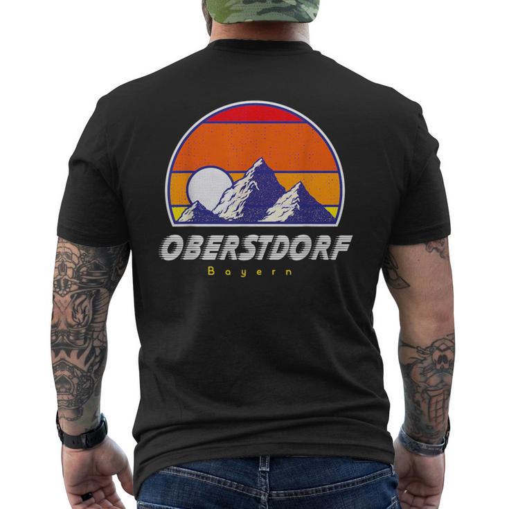 Oberstdorf Bayern Germany Retro 80S Ski Holidays T-Shirt mit Rückendruck