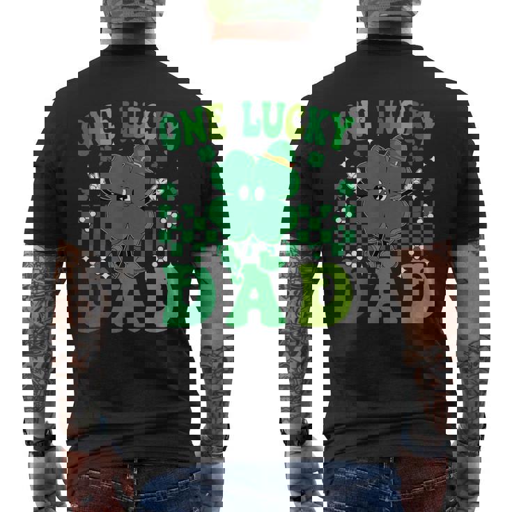 One Lucky Dad Father Irish Clovers St Patrick's Day Men's T-shirt Back Print