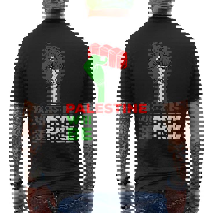Palestine Will Be Free Camisa Con La Bandera De Palestina Camiseta Hombre Estampado Espalda