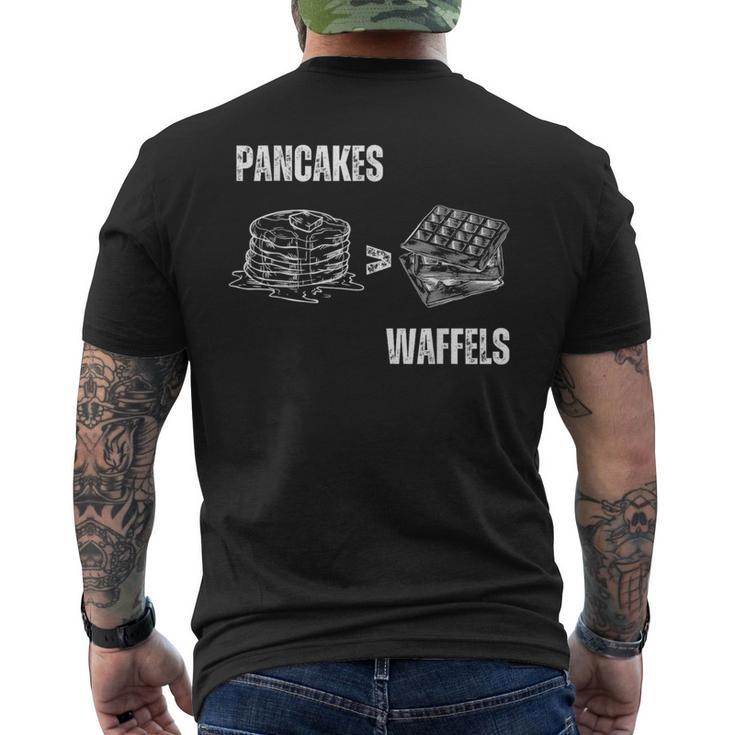 Pancakes Over Waffles T-Shirt mit Rückendruck