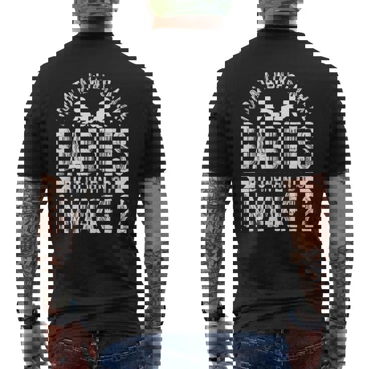 Papá Gemelos Mellizos Padre Camiseta Hombre Estampado Espalda