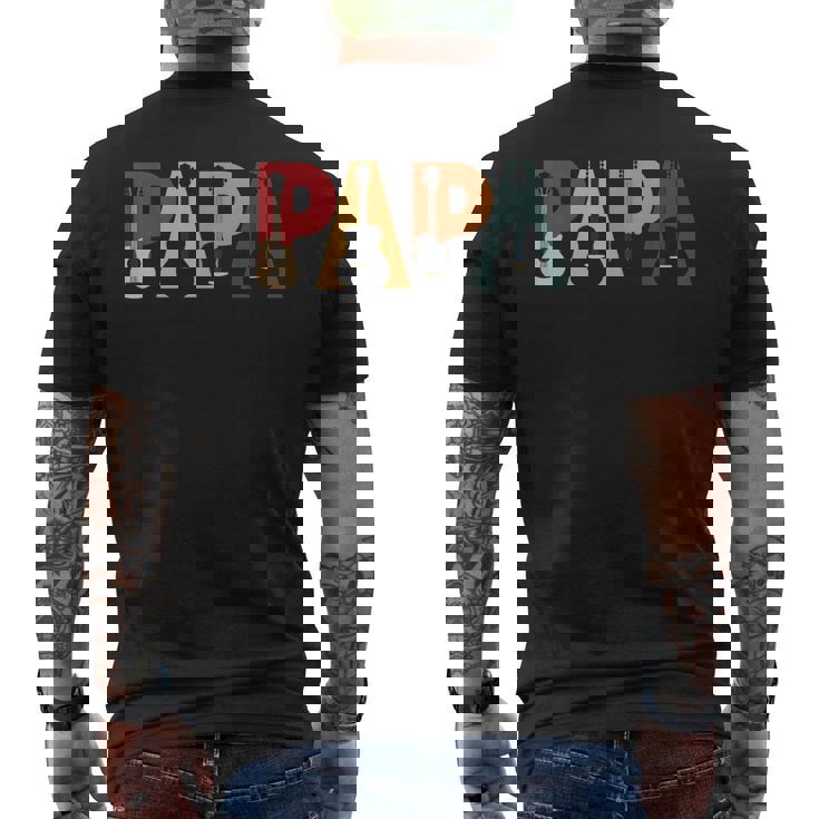 Papa Guitar Idea De Regalo Del Día Del Padre Para Papá Guitarra Camiseta Hombre Estampado Espalda