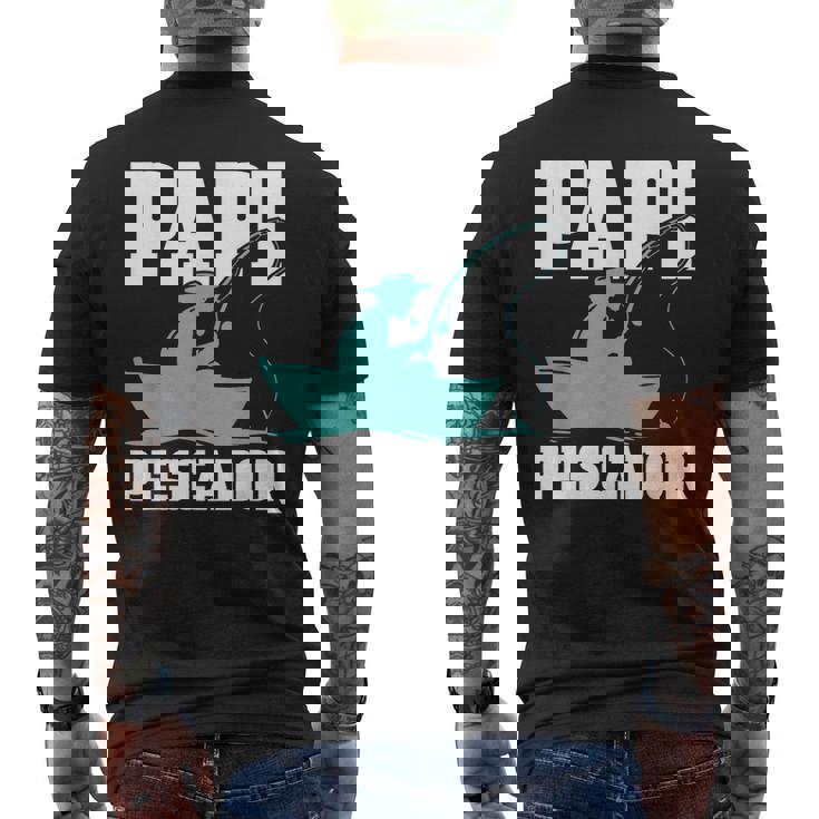 Papi Pescador Barco Papa Jubilacion Pez Pesca Hombre Regalo Camiseta Hombre Estampado Espalda
