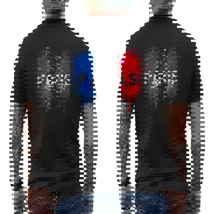 París Francia Bandera Recuerdos Recuerdos París Ciudad Del Amor Francia Camiseta Hombre Estampado Espalda