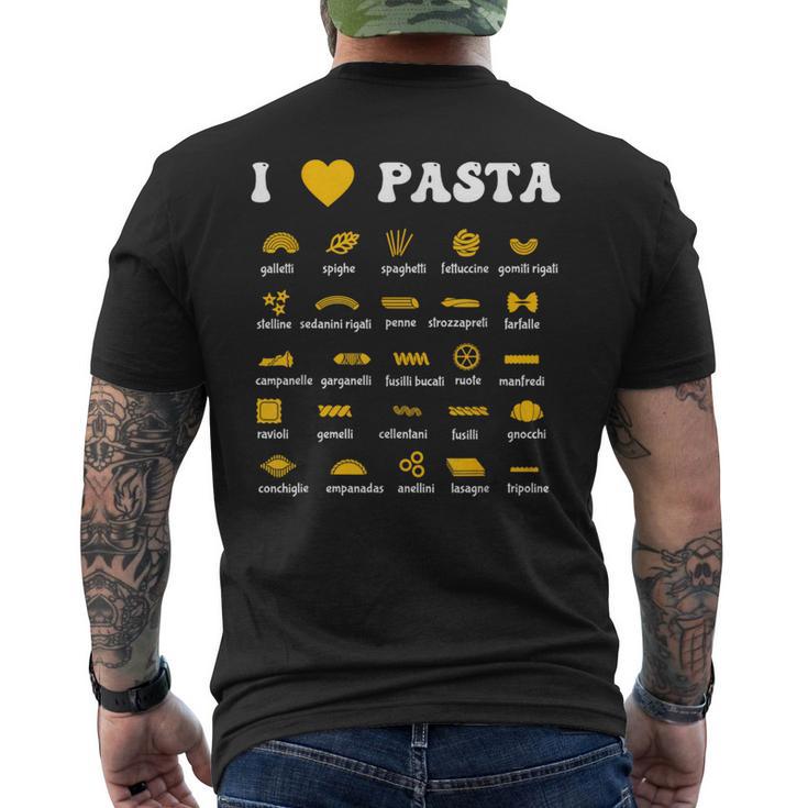 Pastaarieties Spaghetti Noodles Italy Pasta S T-Shirt mit Rückendruck