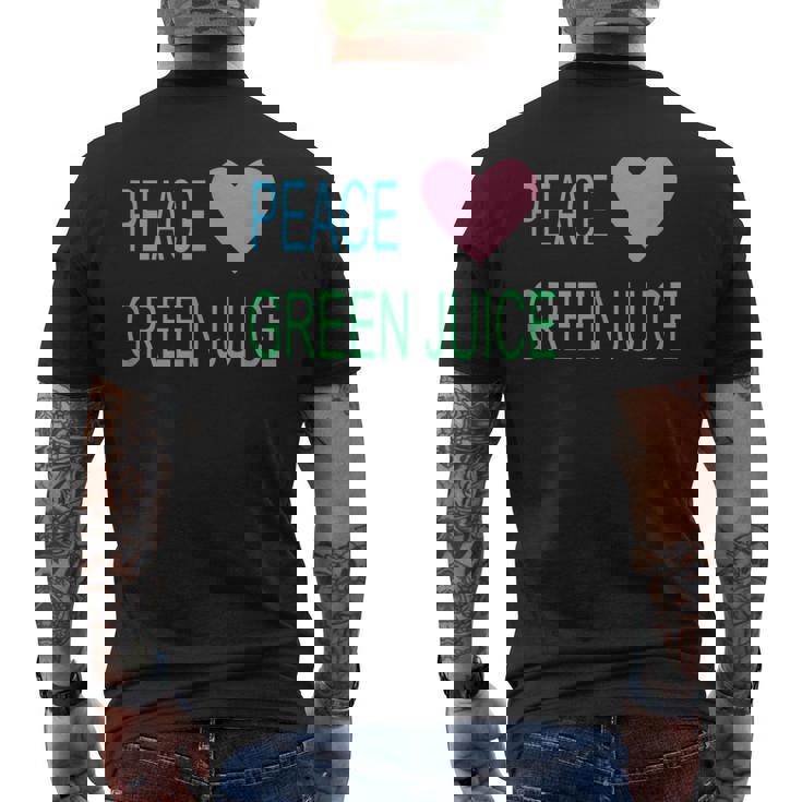 Peace Green Juice For Juicing Addicts Men's Back Print T-Shirt