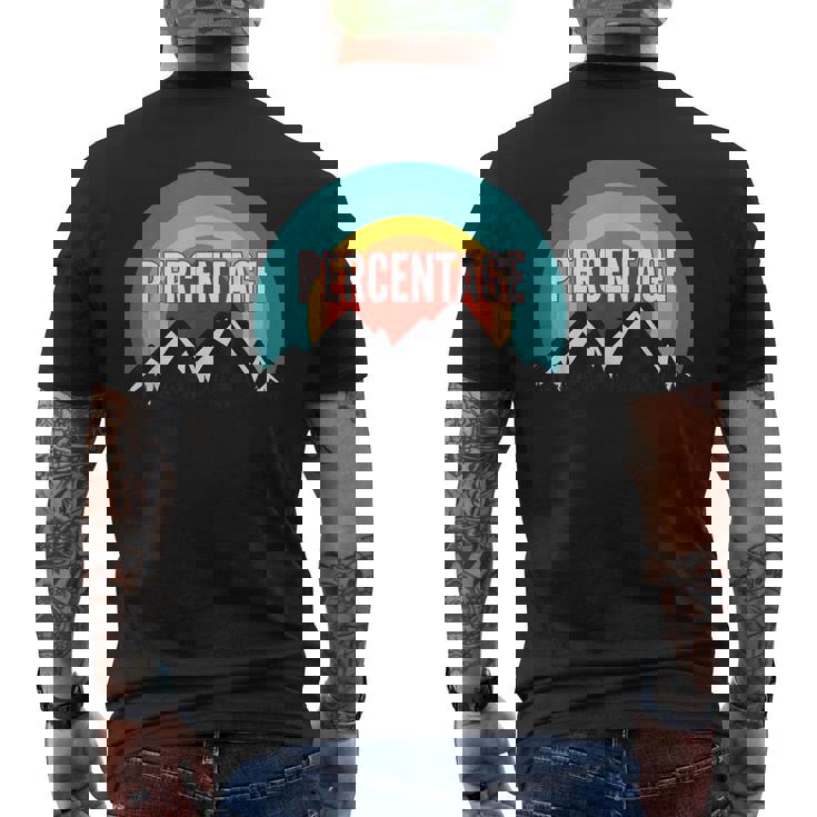 Percentage Vintage Retro Sunset Men's Back Print T-Shirt