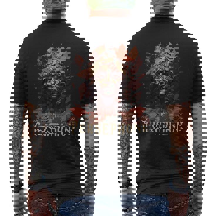 Perséfone Del Renacido Con Letras Camiseta Hombre Estampado Espalda