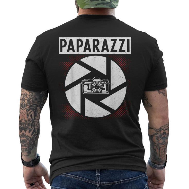 Photography Camera Lens Retro Paparazzi T-Shirt mit Rückendruck