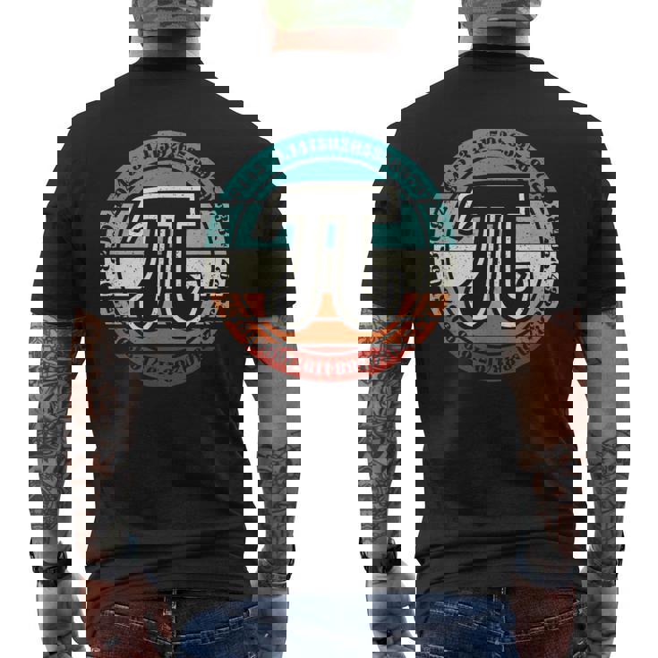 Pi Day Retro Pi Symbol Math Teacher Nerd Geek 314 Men's Back Print T-Shirt