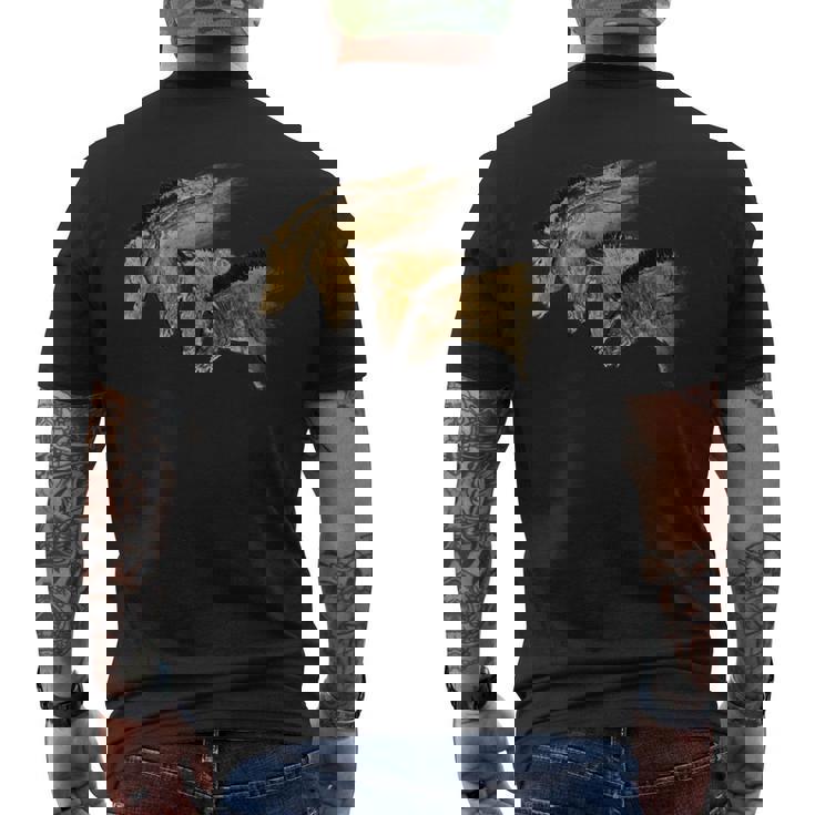 Pintura Rupestre Prehistórica De Cuatro Caballos De Chauvet Camiseta Hombre Estampado Espalda