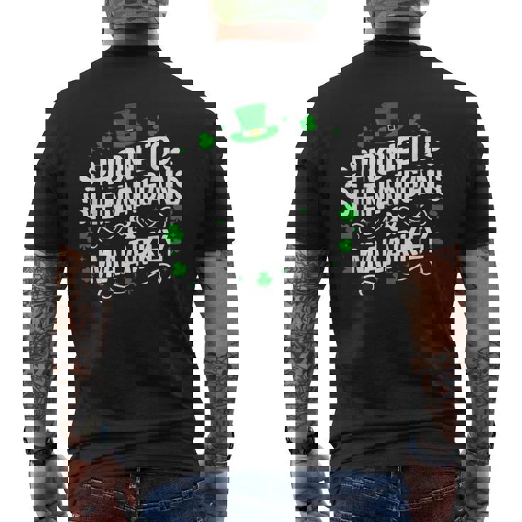 Prone To Shenanigans & Malarkey St Patrick's Day Proud Irish Men's T-shirt Back Print