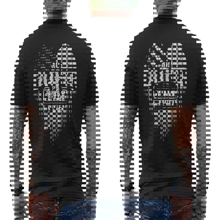 Proud Daughter Vietnam Vet Dad Veterans Day American Flag Men's T-shirt Back Print