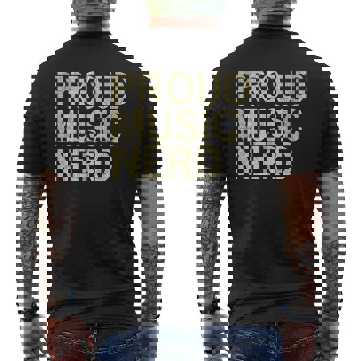 Proud Music Nerd Music Lover Music Passion Melophile Men's Back Print T-Shirt