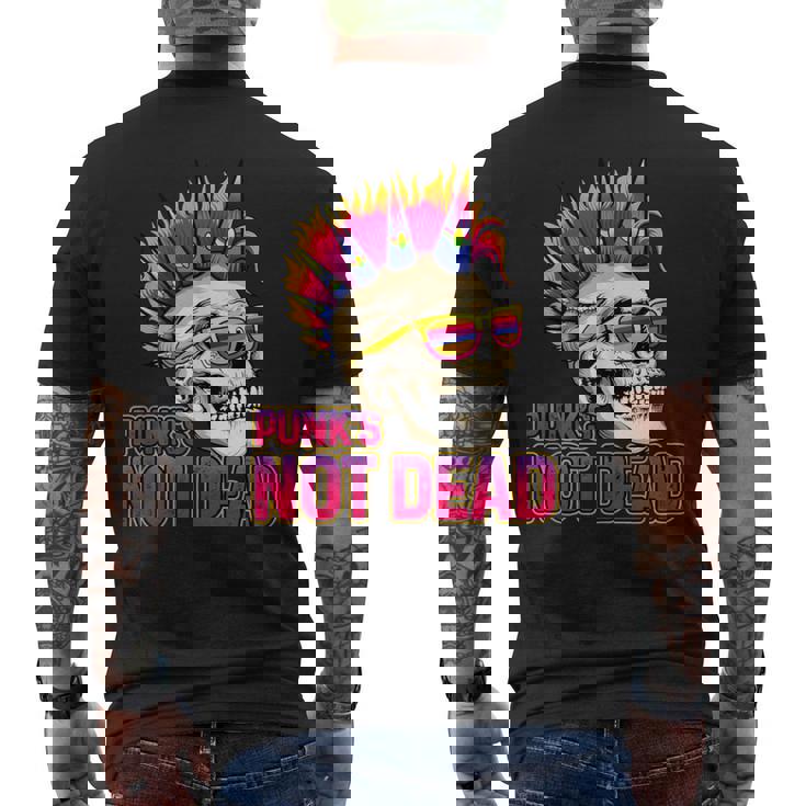 Punk's Not Dead Rock Retro Rocker Skull Punk Rock Sin Mangas Camiseta Hombre Estampado Espalda