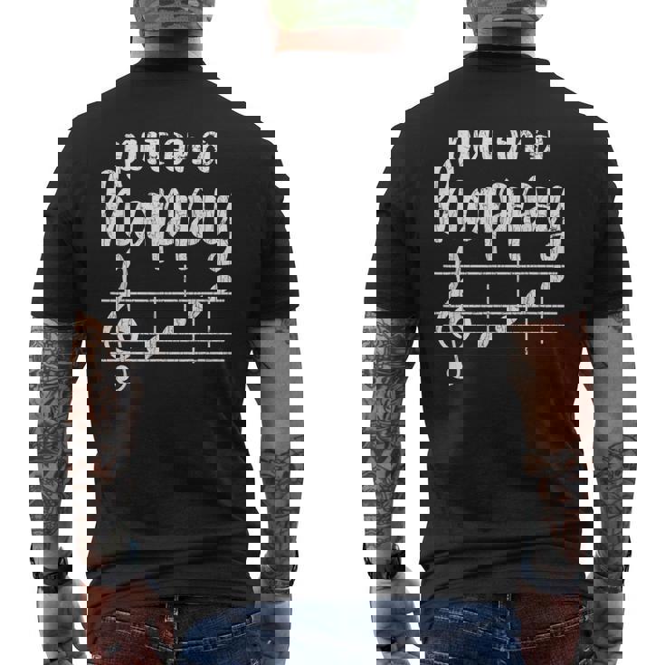 Put On A Happy Face Music Gráfico Divertido Para El Músico Camiseta Hombre Estampado Espalda