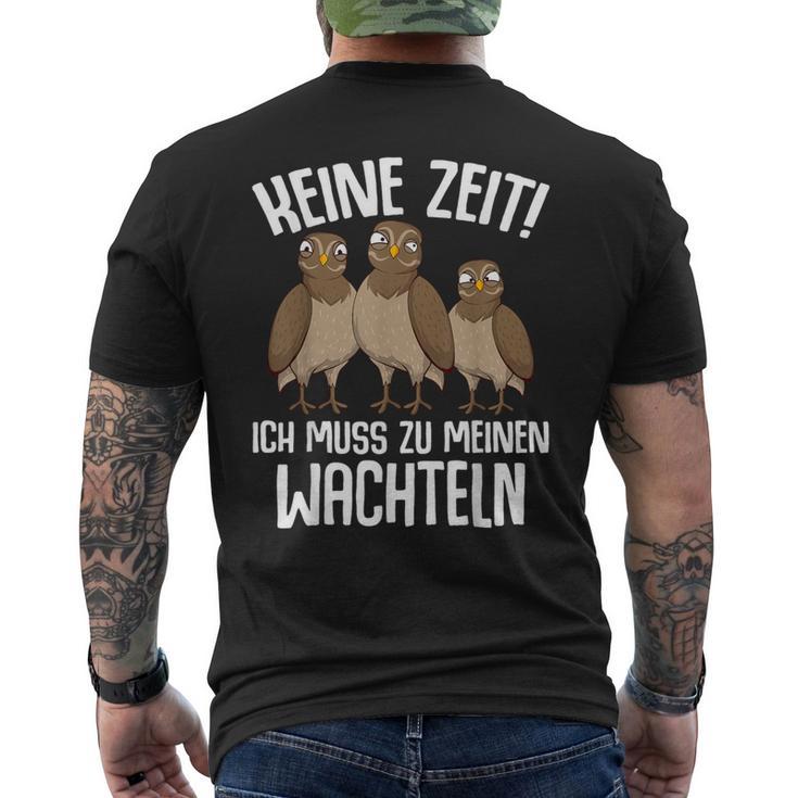 Quail Quail Quailers Quachtelzüchter T-Shirt mit Rückendruck