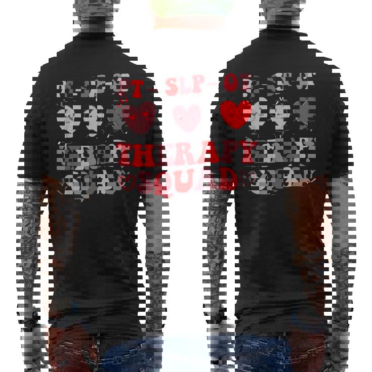 Therapy Squad Slp Ot Pt Team Cute Valentine's Day Men's T-shirt Back Print
