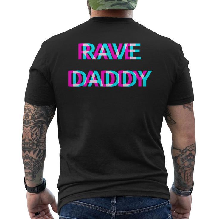 Rave Daddy Techno Edm Music Festival Father Dad Raver T-Shirt mit Rückendruck