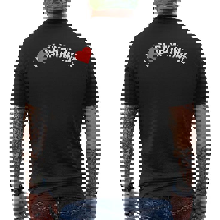 Regalo Para El Primer Nombre Chayanne I Love Chayanne Camiseta Hombre Estampado Espalda