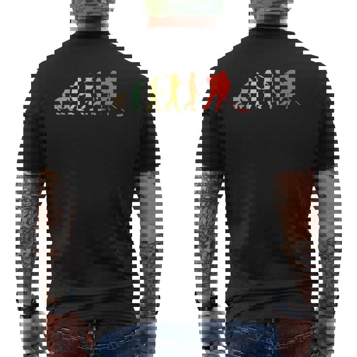 Regalo Para Jugadores De Hockey Sobre Hielo Evolución Retro Camiseta Hombre Estampado Espalda