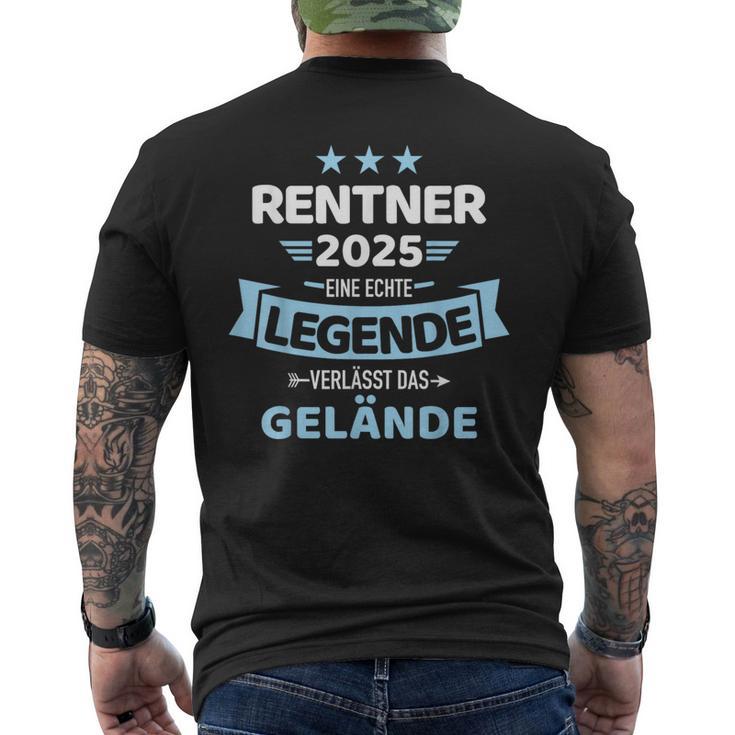 Rentner 2025 Legend Leaves Terrain For Retirement T-Shirt mit Rückendruck